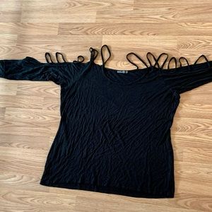 Long Sleeve Strappy Top - PLUS SIZE